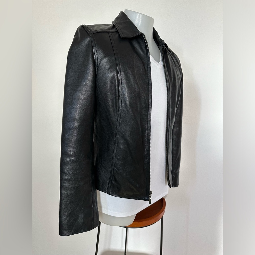 Women’s black leather jacket Sonoma brand size small